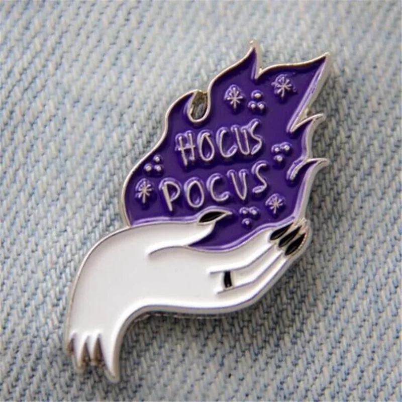 Новинка HOCUS ручная брошь с синим пламенем черная на ногтях синяя Снежинка значок