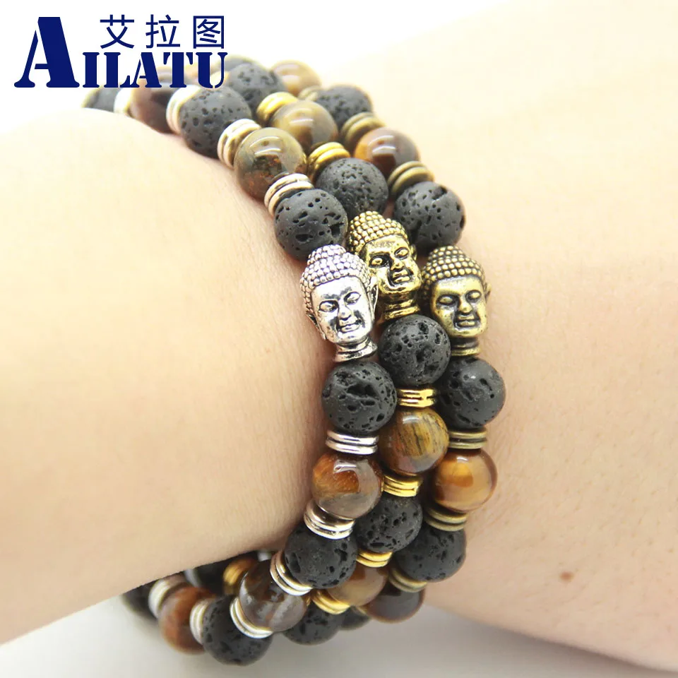 Ailatu оптовые бусы из лавы мужские Будда Йога браслет|yoga bracelet|bracelet wholesalewholesale bracelets |