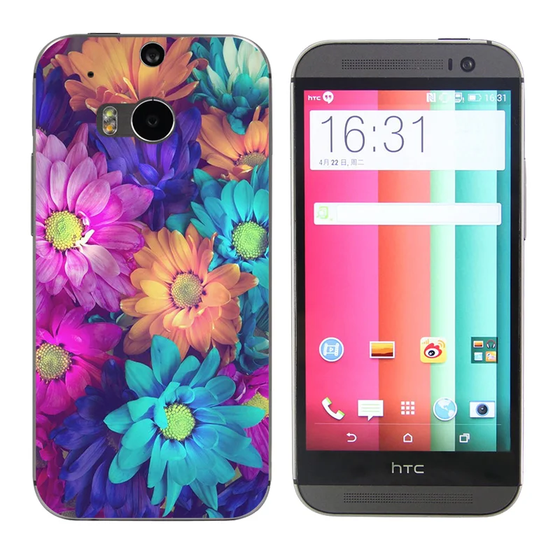 Phone Case for Coque HTC One M8 M8s Back Cover Silicon TPU Triangle Printing Soft Capa |