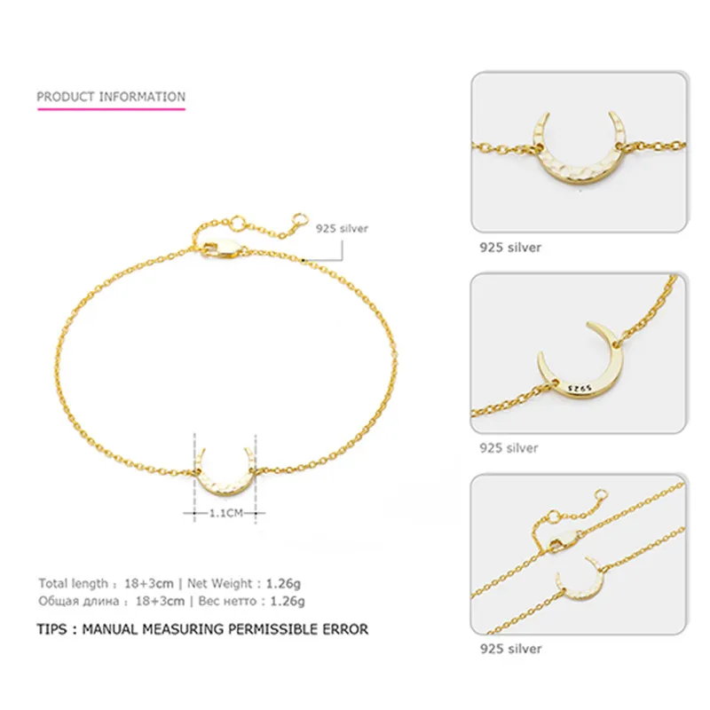 CC Stailess Steel Bracelets For Women Trendy Jewelry Moon Adjustable Charm Bracelet Office Romantic Bangles Party Gift CCB053 | Украшения и