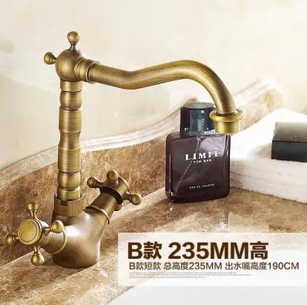 Античный бронзовый смеситель для кухни поворот на 360 градусов латунный Смеситель