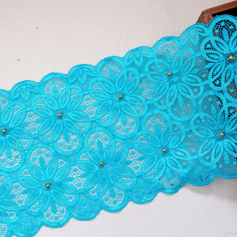 Эластичная кружевная лента для вышивки 2 ярда ширина 18 см вышивка