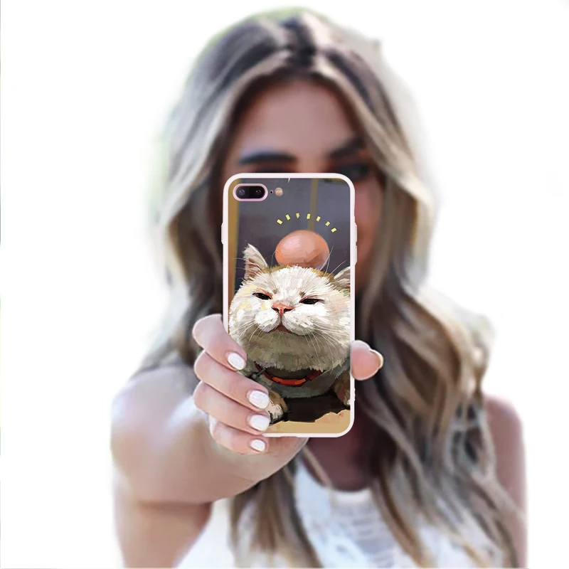 YOUTIME design fashion phone case for iphone 7 plus 6 6s PC hard back cover cool anti-knock cat lovely cute animals pattern |