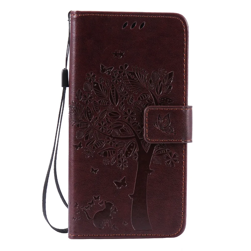 Для Huawei Honor 4X/Honor 5X чехол для Fundas 5C Coque 3D Tree Cat Pattern кошелек Магнитный флип кожаный