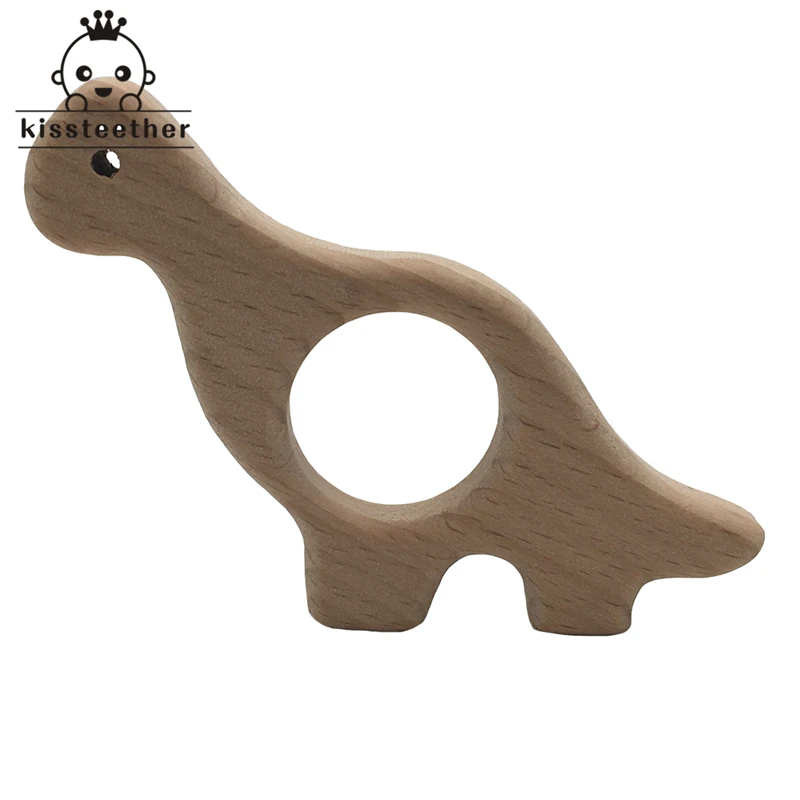 Brachiosaurus-mordedor para beb&eacute;, joyer&iacute;a artesanal, colgantes, collar, pulseras, accesorios, mordedor de madera de dinosaurio sin BPA-1