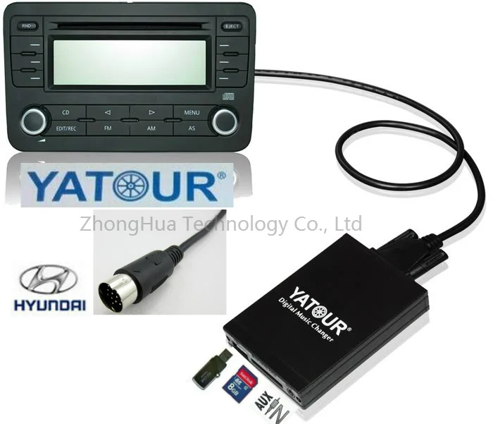 

Автомобильное радио, USB, SD, AUX, цифровой интерфейс для Hyundai/Kia, CD-чейнджер