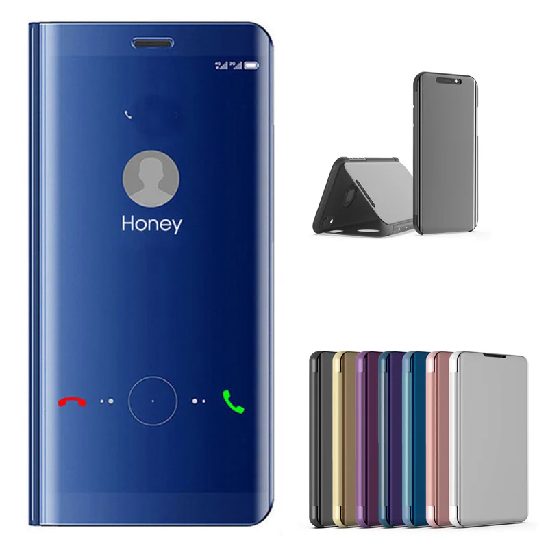 Умный зеркальный чехол-подставка с окошками откидной крышкой чехол для Huawei Honor 7