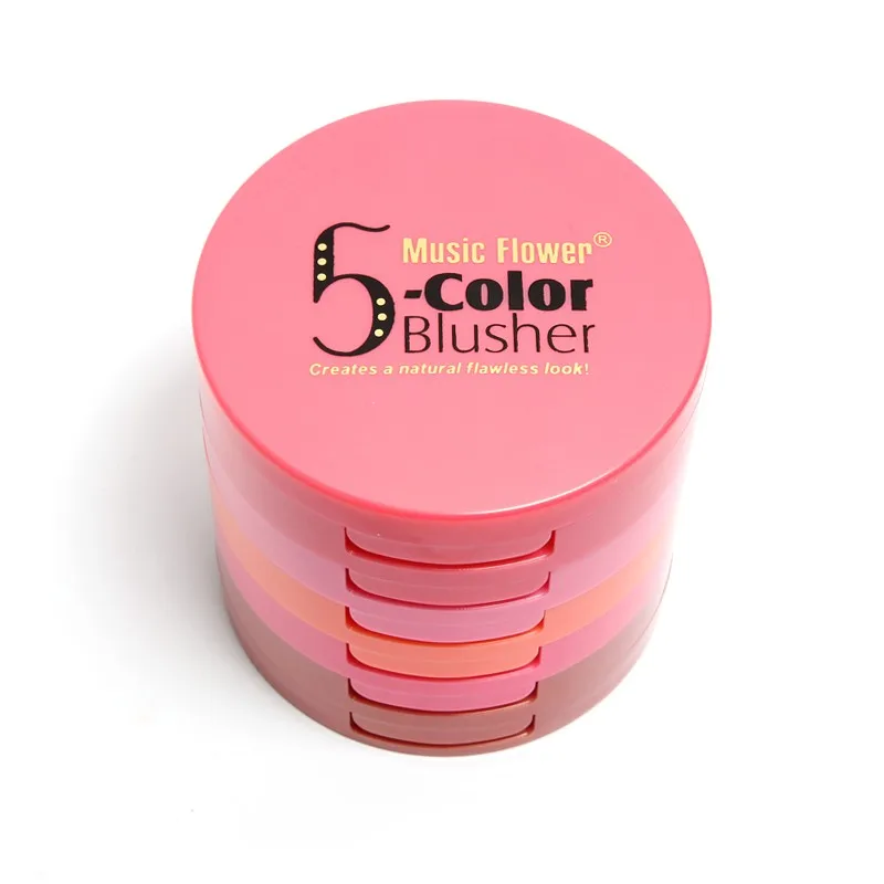 Музыка Flowe Румяна минерализирует Палитры 1 шт. 5 цветов er Макияж матовые и изящные