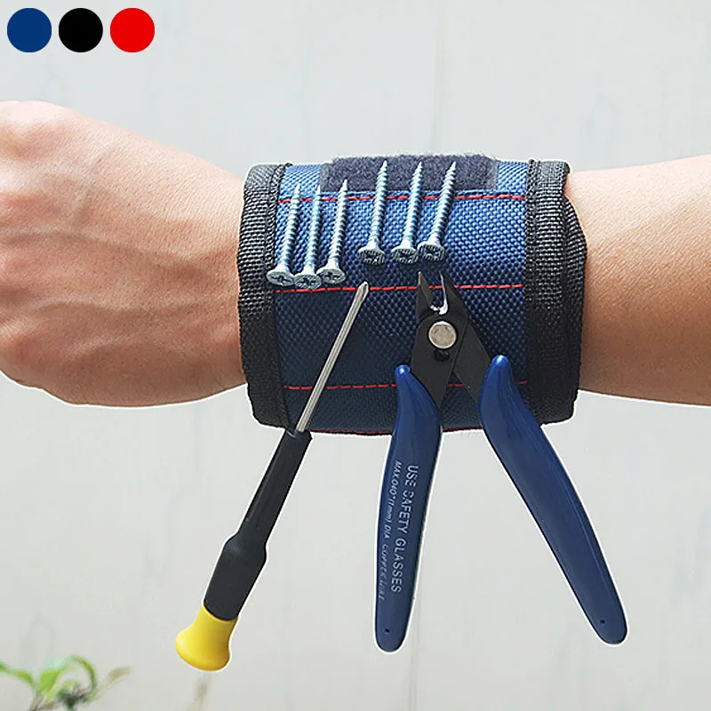 Strong Magnet Wristband Tool Adjustable Wrist Bands for Screws Nails Nuts Bolts Hand free Drill Bit Holder Belt 35X9cm |