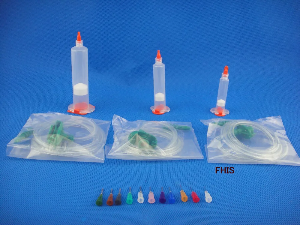 Набор для дозатора жидкости паяльная паста клей Шприц + игла дозирования