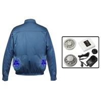 Navy blue Спаситель продукт летом Прохладный Кондиционер одежда высокой температуры работы Рыбалка охотничьи костюмы могут быть настроены - Цвет: Navy blue