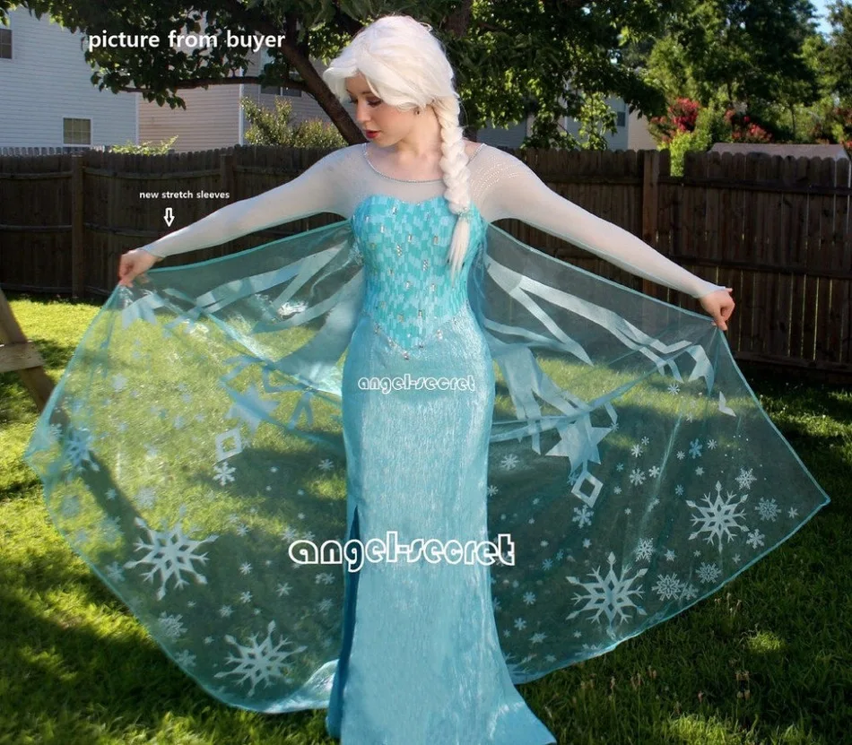 J767 фильмы Снежная королева косплей костюмы делюкс платье портной театр|tailored