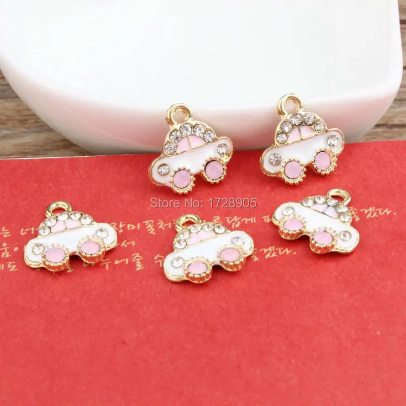 10 шт. эмалированные подвески для автомобиля 15 х15 мм|antique gold|charms carcar enamel |