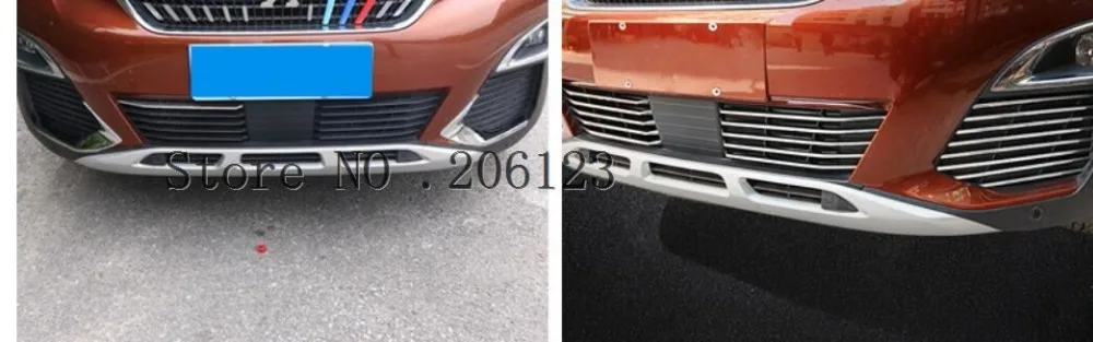 Для peugeot 3008GT 3008 17 18 /5008GT нержавеющая Передняя решетка решетки Нижняя отделка полосы 26 шт