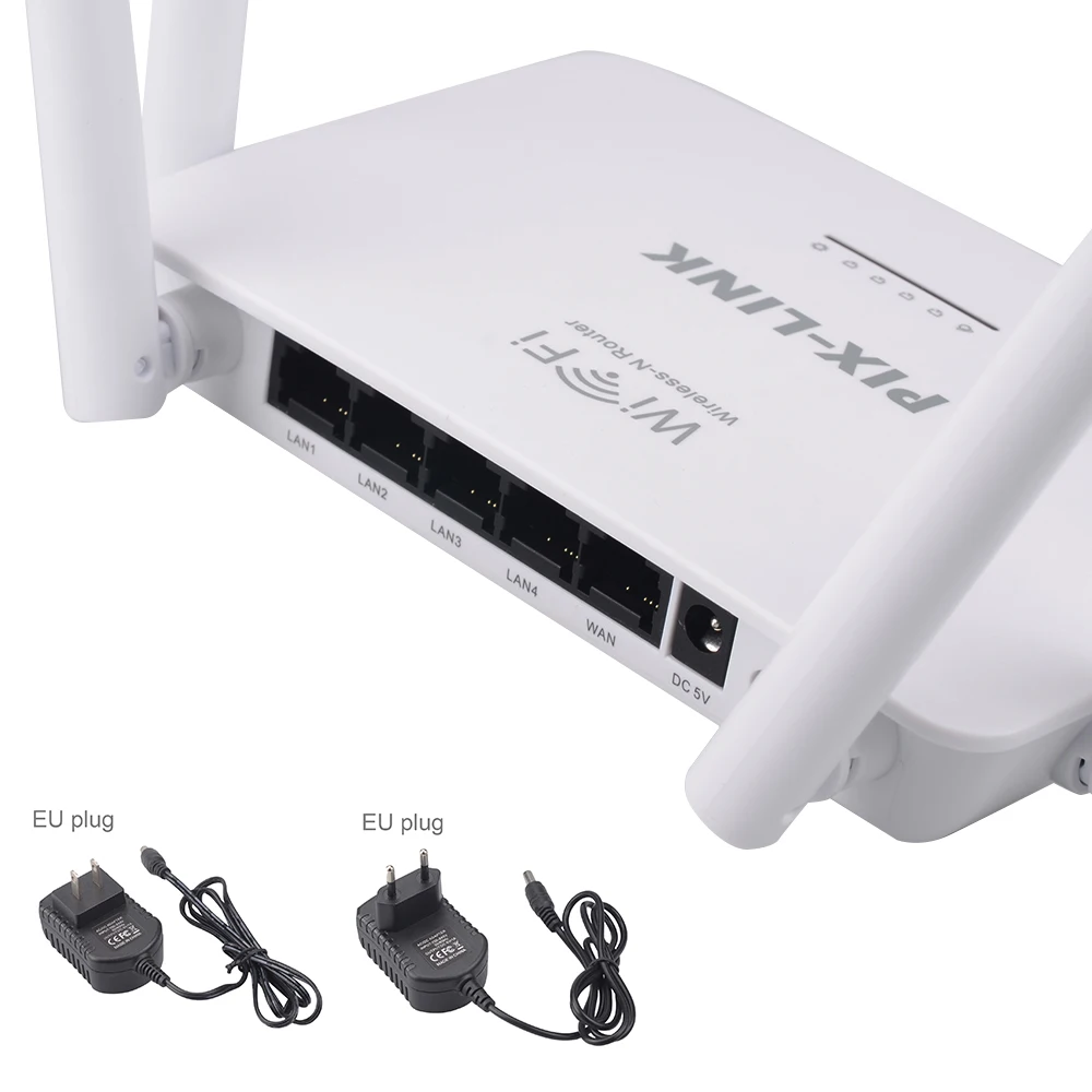 Pix-Link WR08 300 Мбит/с беспроводной WiFi маршрутизатор Smart High power 4 антенны для широкого