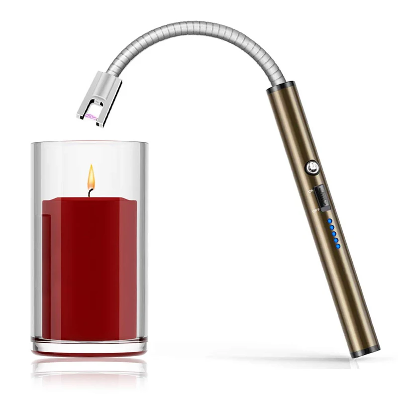 Беспламенная Зажигалка для гриля барбекю гибкая USB перезаряжаемая