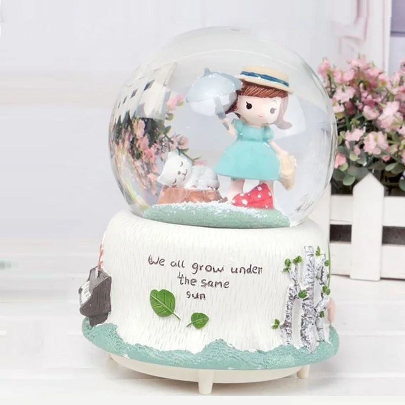 Музыкальная балерина Presente Caixa Spieluhr Imagine Dragon Muziekdoos Snow Globe Caja De Boite A Musique Musica Carousel Music