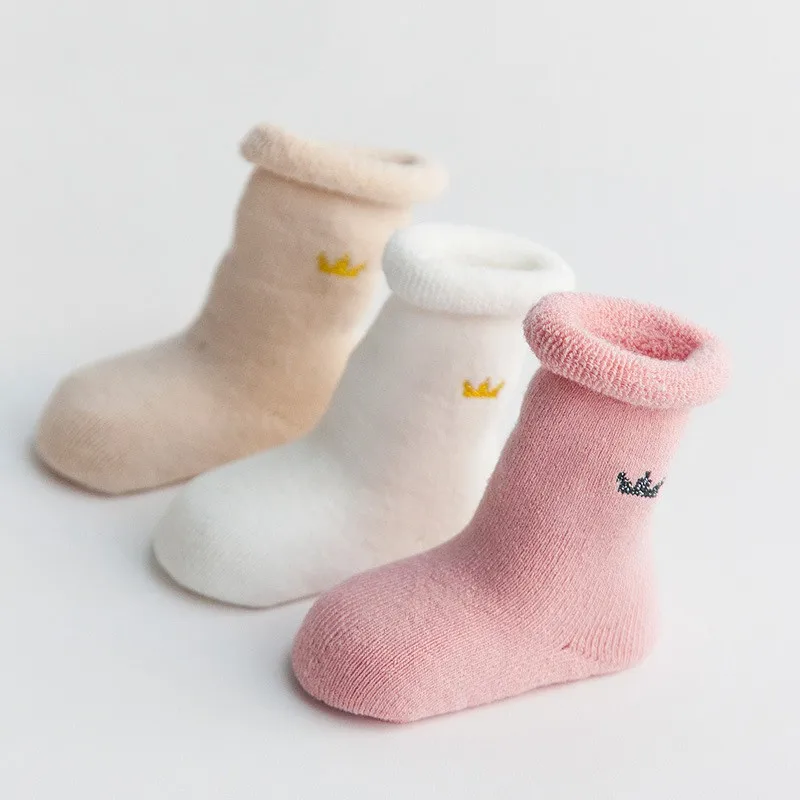 COOTELILI 3pairs/lot Thicken Winter Kids Socks Baby Girl Clothes Boys Stuff For Newborns Warm Long Infant 0-3Y | Мать и ребенок
