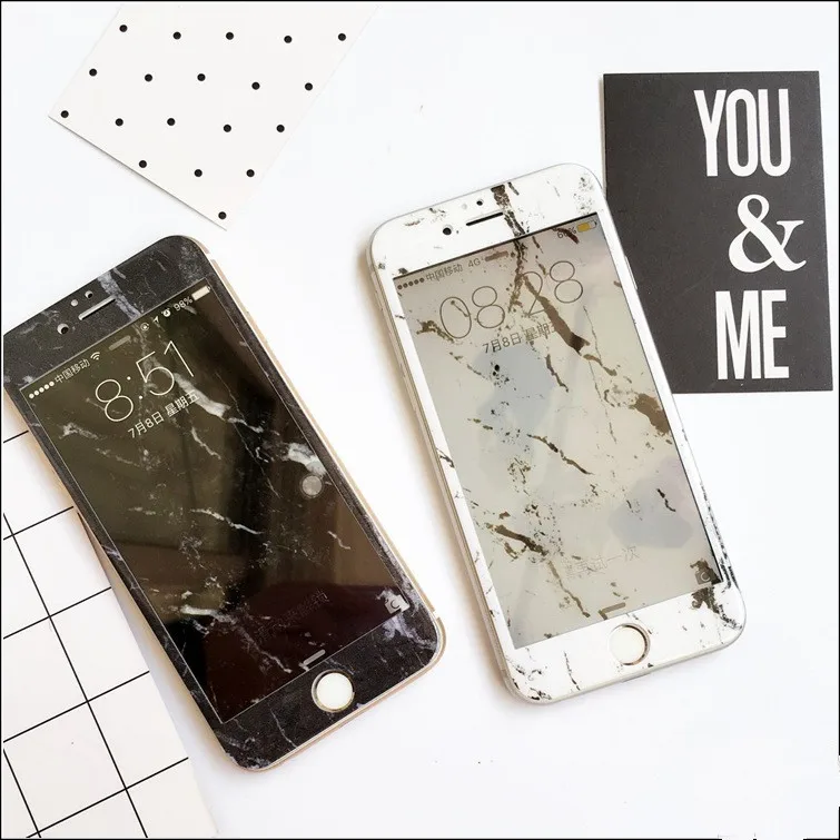 Marble Grain Shatter Proof Tempered Glass Film Front Screen Protector Decal for iphone6/6s Plus Body Protection | Мобильные телефоны