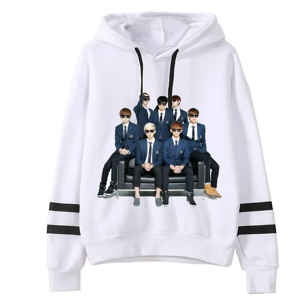 New Fashion 2018 Sprint Women KPOP BTS Print Hoodies kawaii harajuku Long Sleeve Hooded Bangtan Boys Printting Sweatshirts | Женская