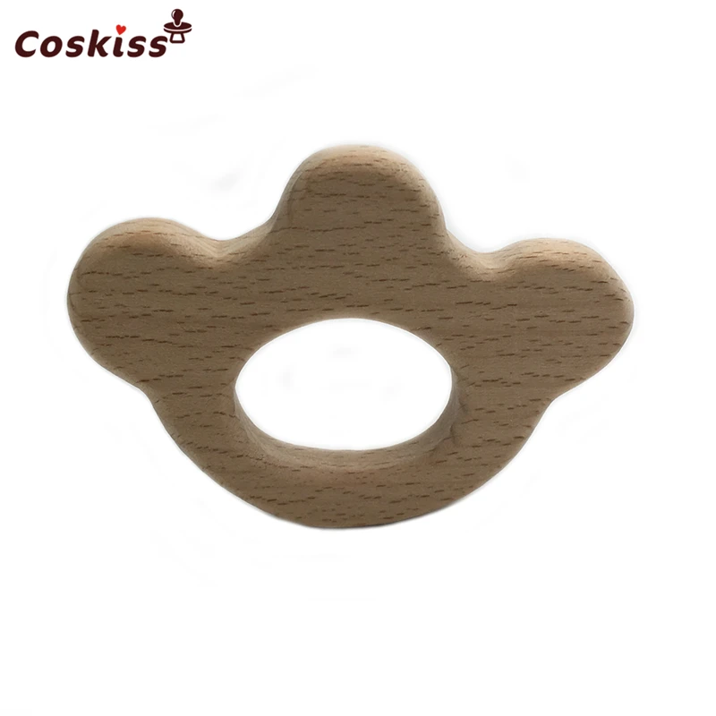 Organic Beech Wooden Bear's Paw Natural Handmade Teether DIY Personalized Pendent Eco-Friendly Safe Baby | Мать и ребенок