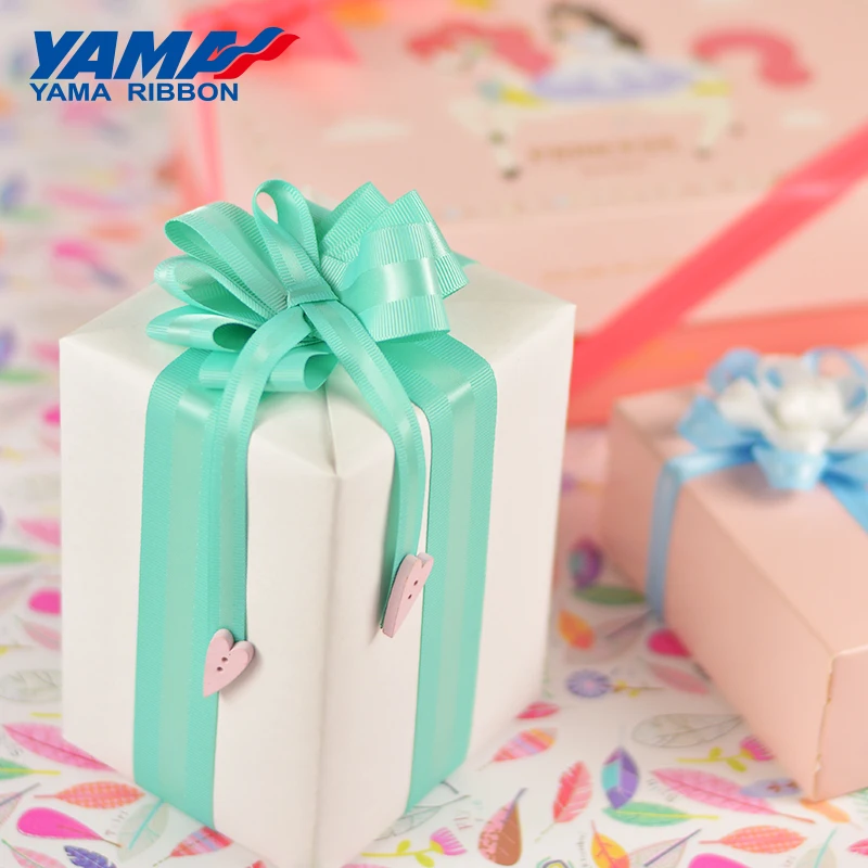 Атласная лента YAMA Grosgrain Edge 9 16 25 38 мм 100 ярдов и 3/" 5/8" " 1,5" дюймов для платья «сделай сам» бант для волос вечерние ленты для свадьбы