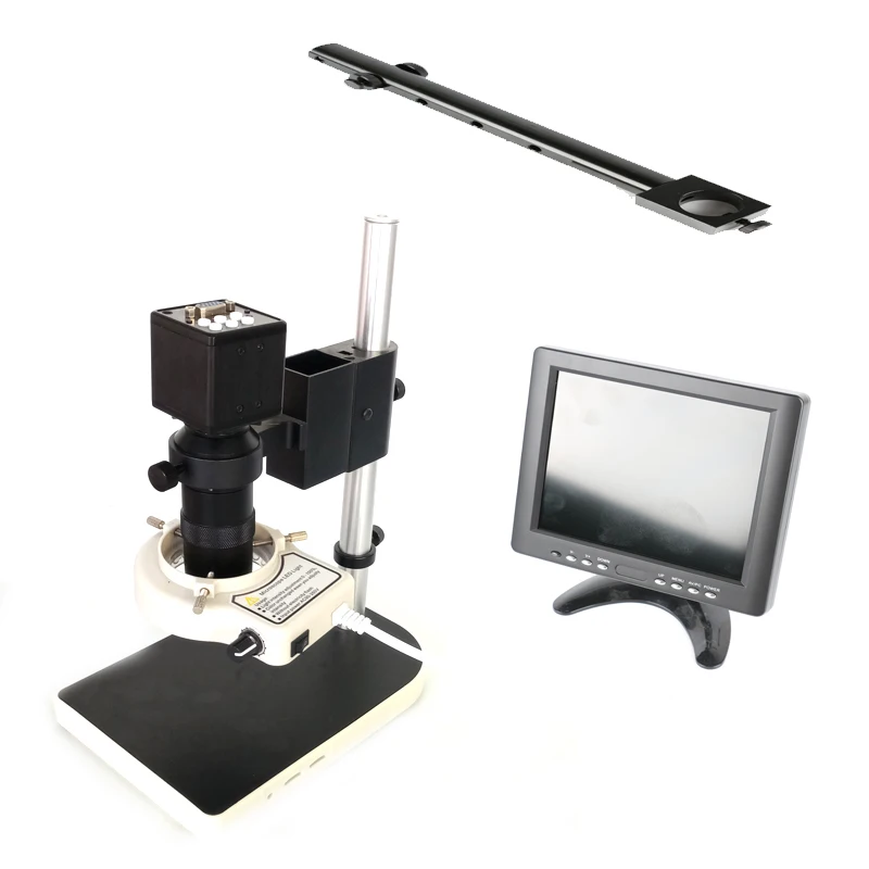 Выход VGA видео цифровой микроскоп с камерой + 8X 130X C Mount объектив переменным