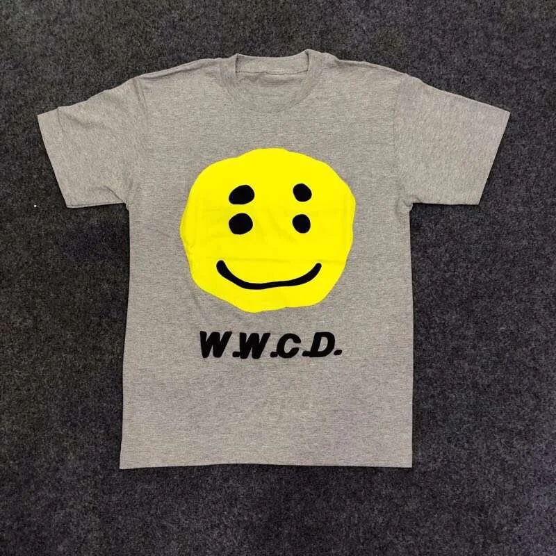 Длинные футболки CPFM w. w. C. D уличная футболка с Рокки смайликом w. w. C. D модная повседневная футболка