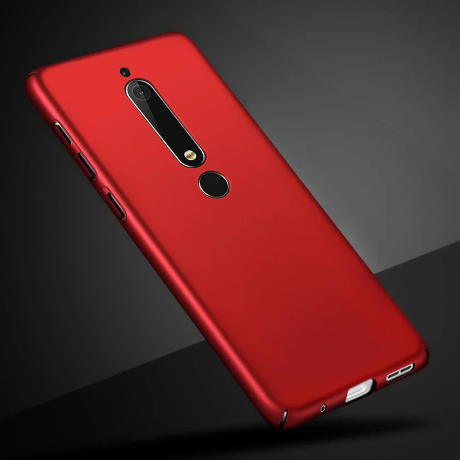 For Nokia 6 2018 Case 6.1 Cases Frosted Shield Hard Plastic Phone Back Cover Nokia6 TA-1068 TA-1050 TA-1043 Coque |