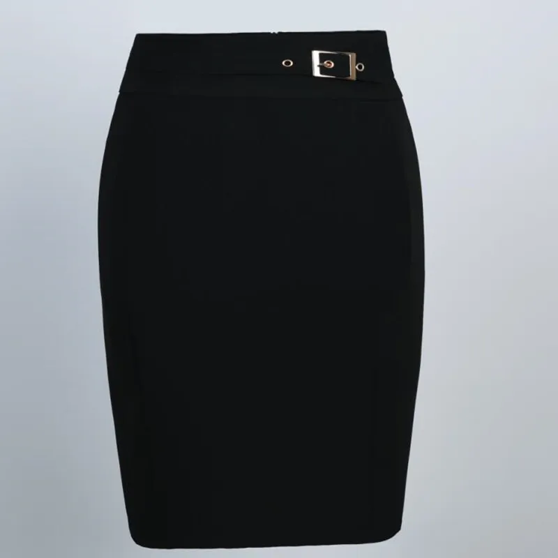 Женская облегающая юбка черная офисная большого размера | одежда
