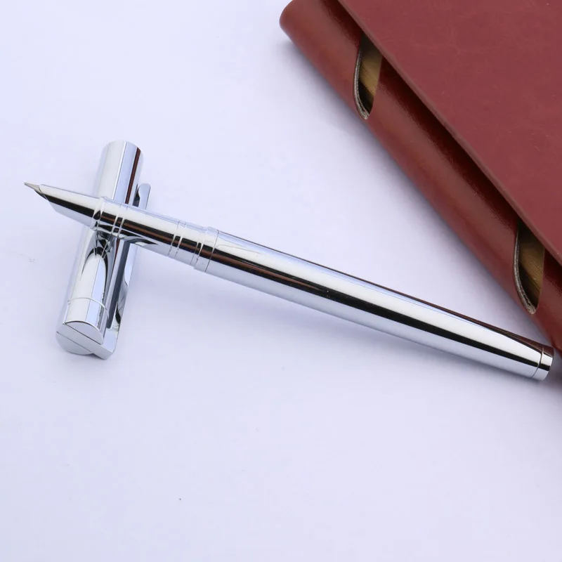 JINHAO 126 перьевая ручка металлическая Серебряная классическая офисная из