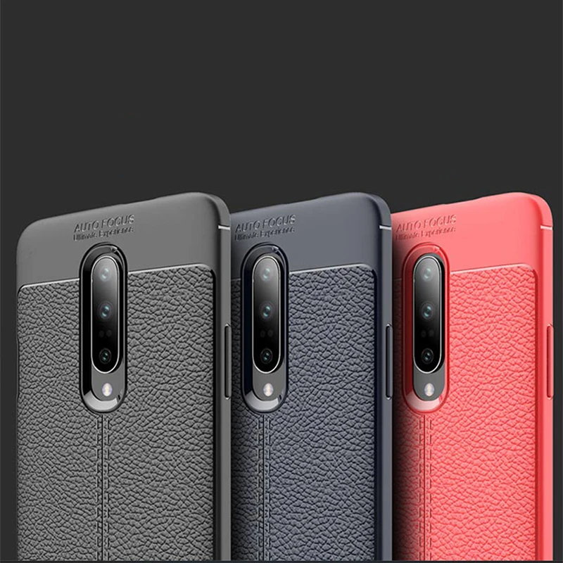 Чехол для телефона Oneplus 7 Pro кожаный силиконовый чехол One Plus бампер мягкая задняя