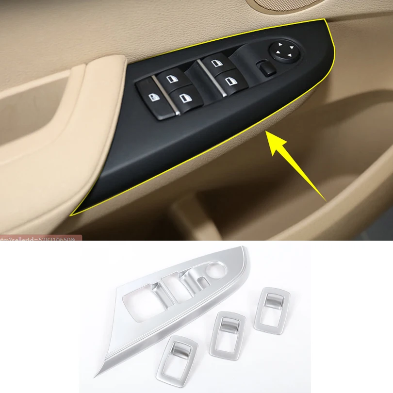 4Pcs/set ABS Chrome Car Window Lift Switch Button Frame Cover Trim For BMW X3 F25 X4 F26 2009-2017 Accessories | Автомобили и
