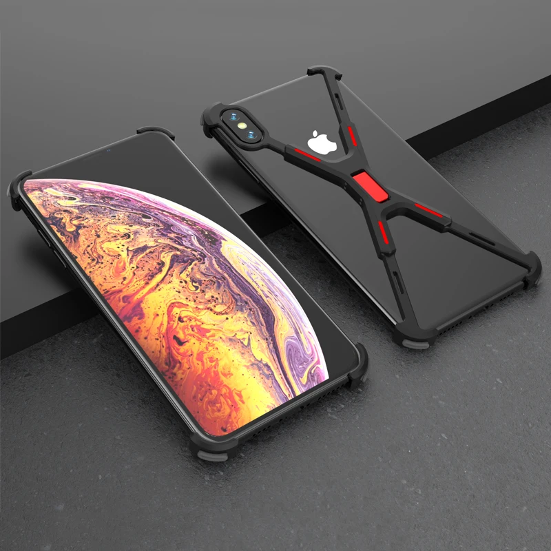 R-just для iPhone XS Max бампер Роскошный Жесткий металлический алюминиевый сплав Броня противоударный чехол для телефона iPhone XR X задняя крышка