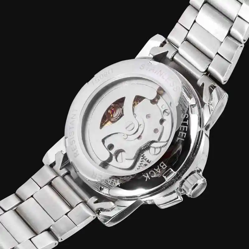 Часы WINNER женские деловые автоматические механические с ремешком из стали 0167B|box