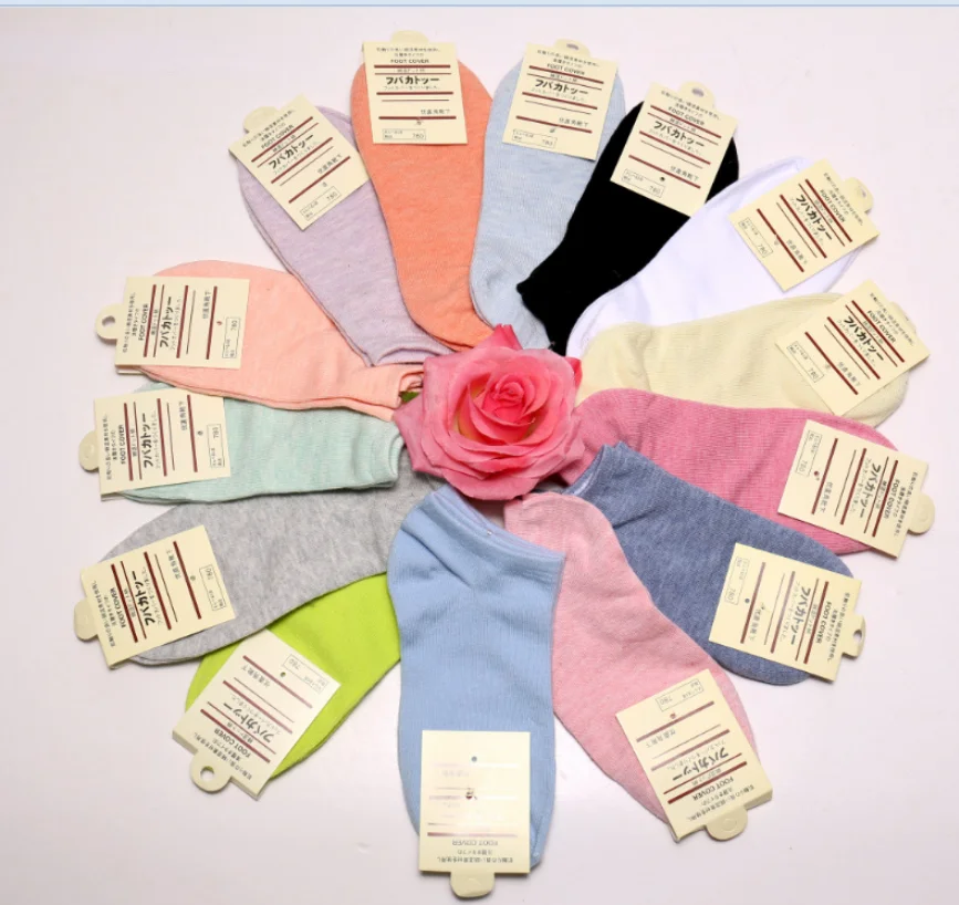 

5pairs/lot Candy Colors Women Ankle Socks Funny Cute Solid color Ankle Socks