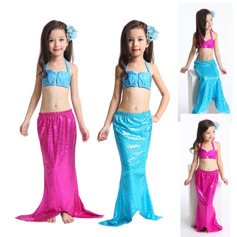 Новинка 2020 года Милый детский купальник принцессы с хвостом русалки для