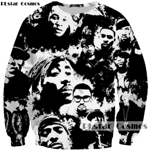 color as the picture PLstar Cosmos новые модные 3d толстовки рэпер певец коллаж печати толстовки Biggie/2pac Тупак повседневные пуловеры, спортивная одежда - Цвет: color as the picture