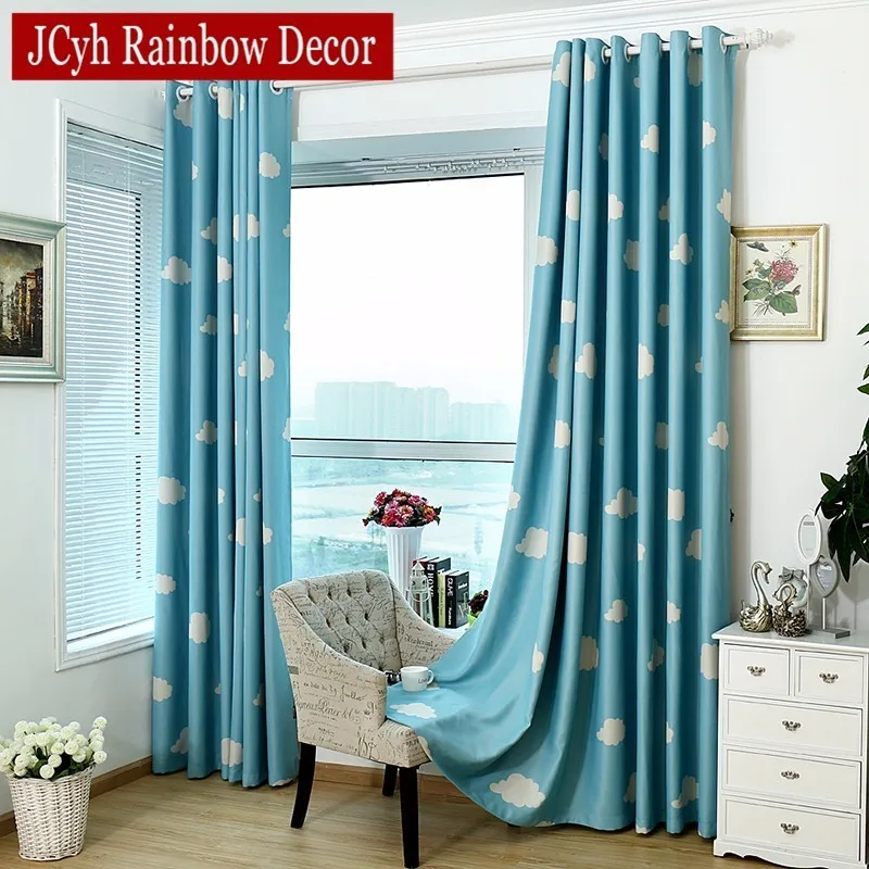 

Cartoon Children Blackout Curtains For Kid's Room Clouds Blue Sky Children Bedroom Curtains For Window Kids Curtain For Child