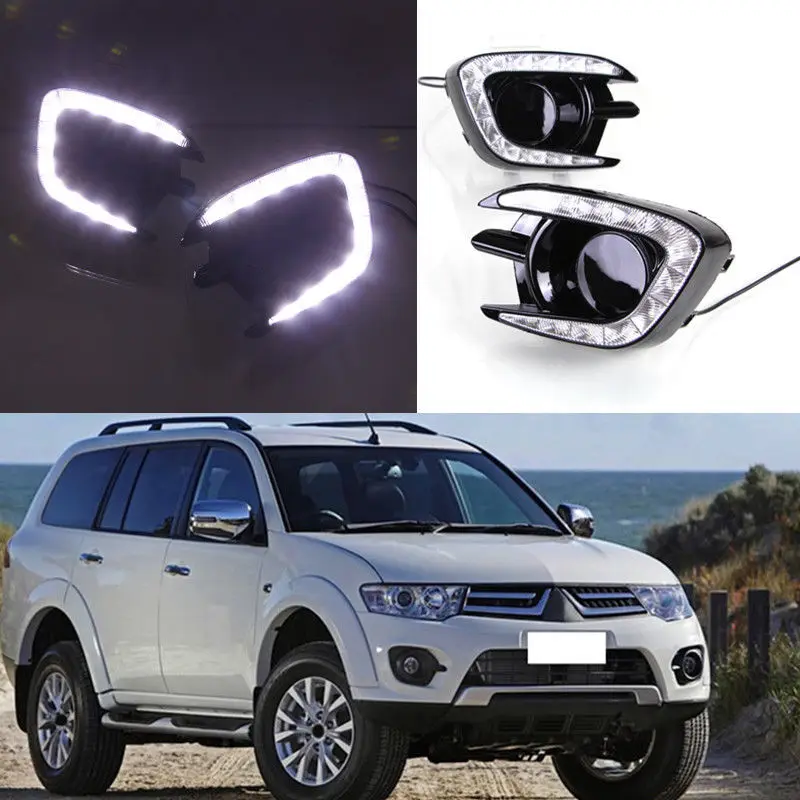 Высокое качество Белый DRL Дневной ходовой светильник для Mitsubishi Pajero Sport 2013 2014 2015|for