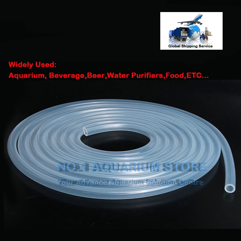 Brand New Food Grade Clear Translucent Silicone Tube Pipe Hose 3*5mm For Aqaurium Dosing Pump Non-toxic Beer Milk Soft Rubber | Дом и сад