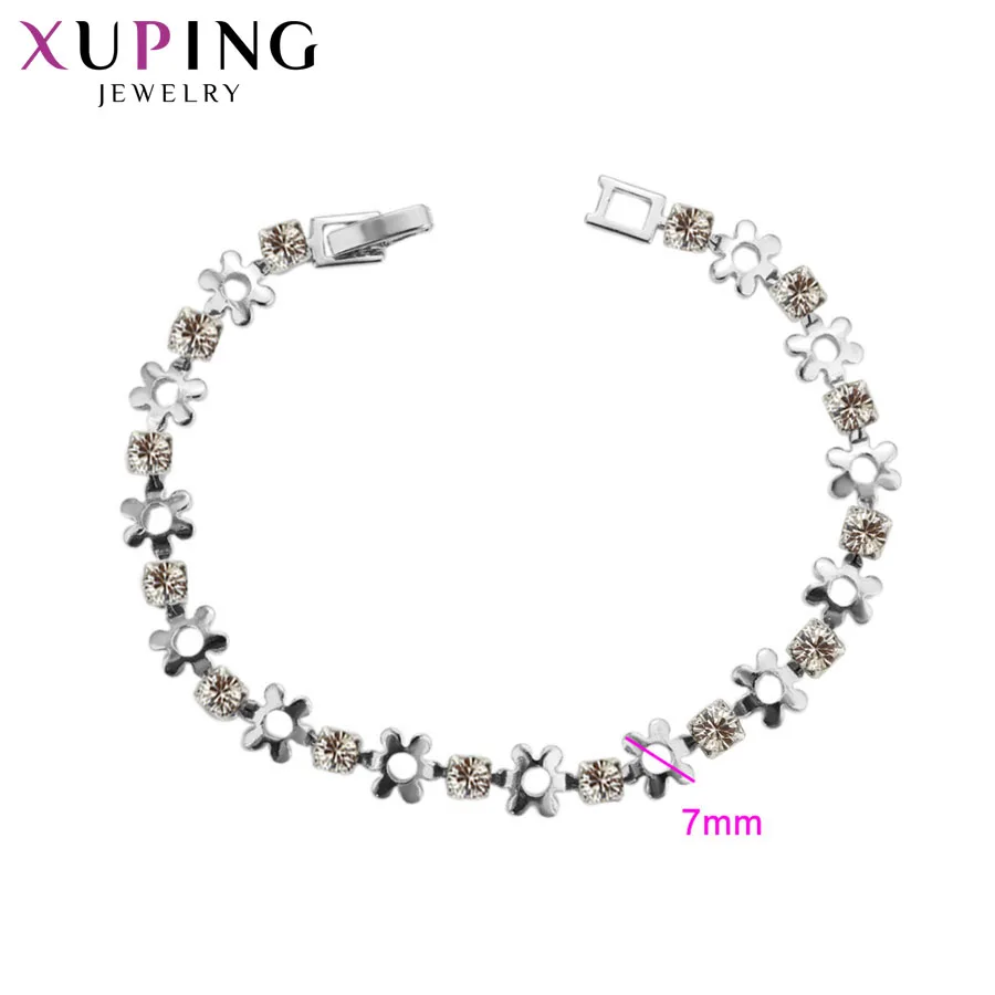 Xuping, модные простые браслеты, ювелирные изделия, стразы, особые подарки на день благодарения для женщин, S75, 8-75156