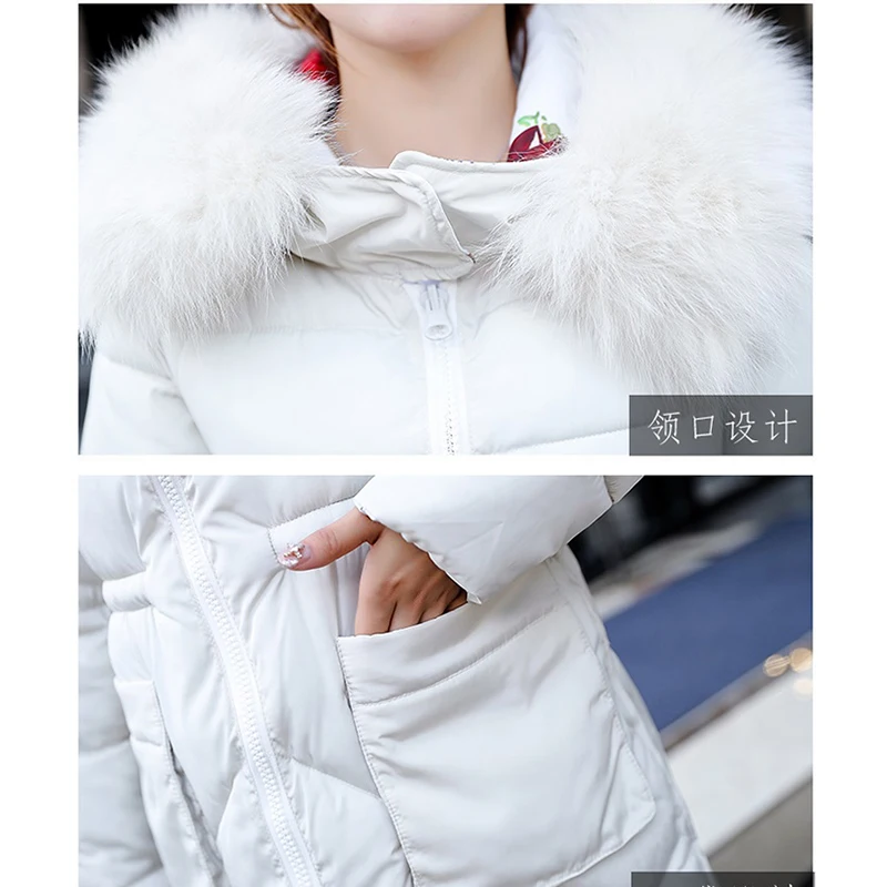 Зимняя куртка парки для женщин 2019 модные двусторонние пуховые пальто из хлопка с
