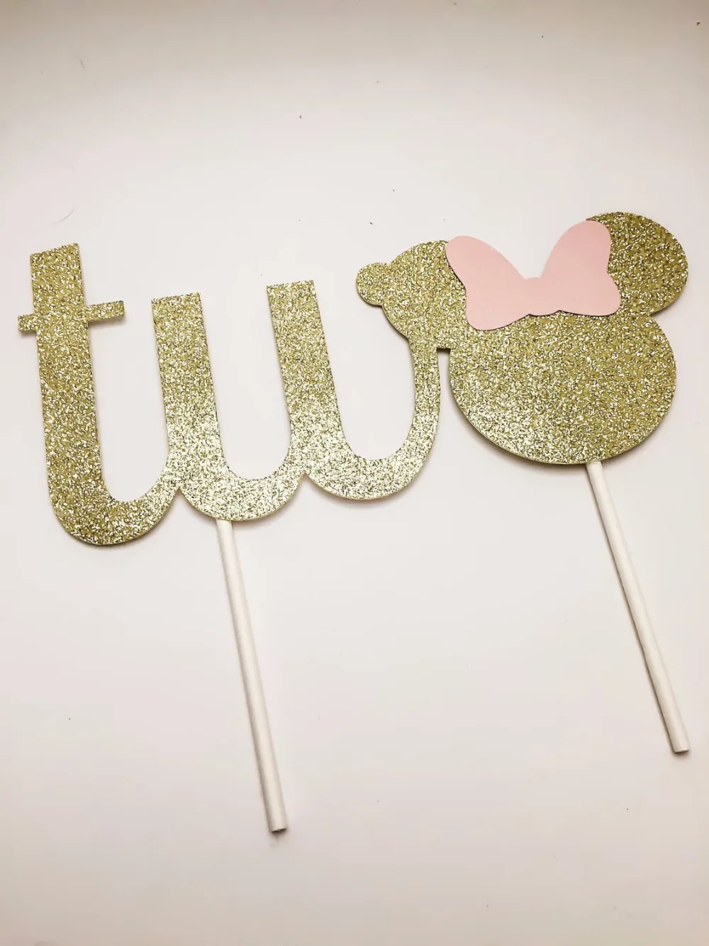 Розовый и золотистый Топпер для торта // розовый на день рождения с