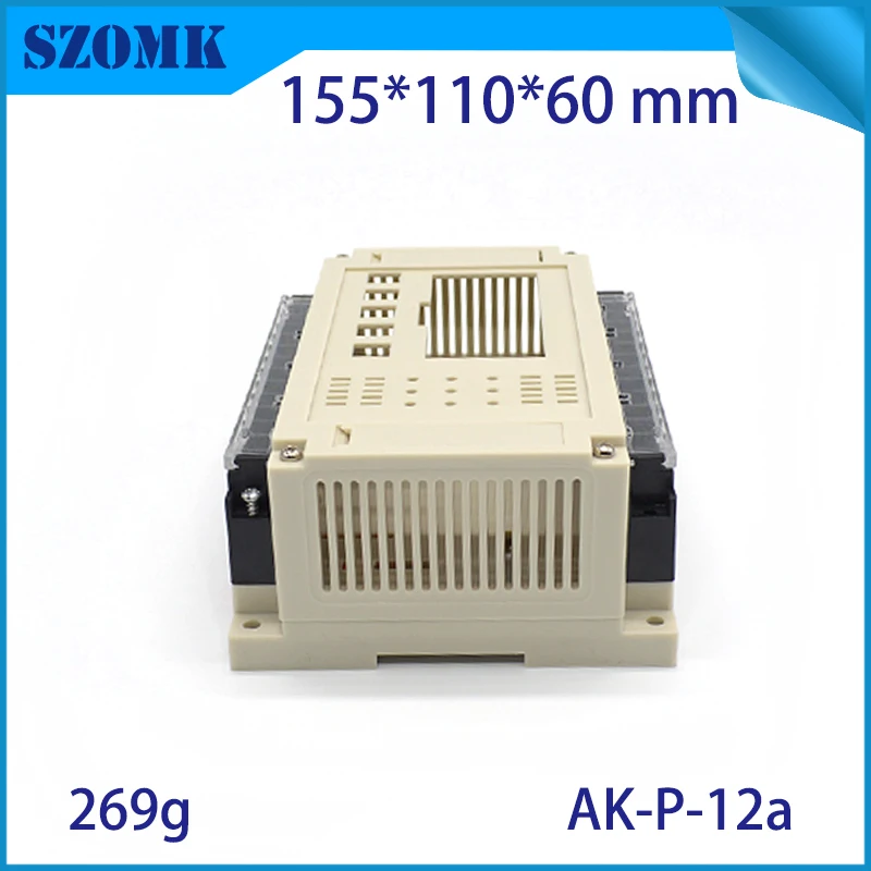 Пластиковый корпус somk для электроники 155*110*60 м ящик din рейки с разъемами