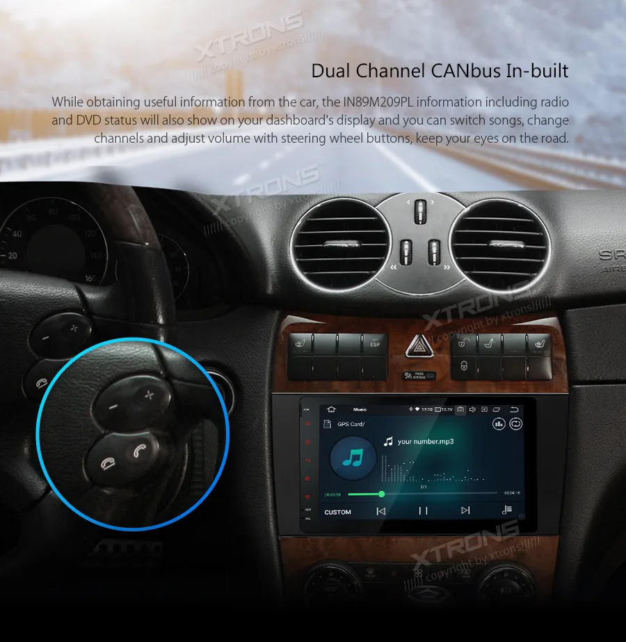 XTRONS Plug Play дизайн Android 9 0 автомобильный Радио плеер для Mercedes Benz W203 W209 W463 2006 Стерео gps