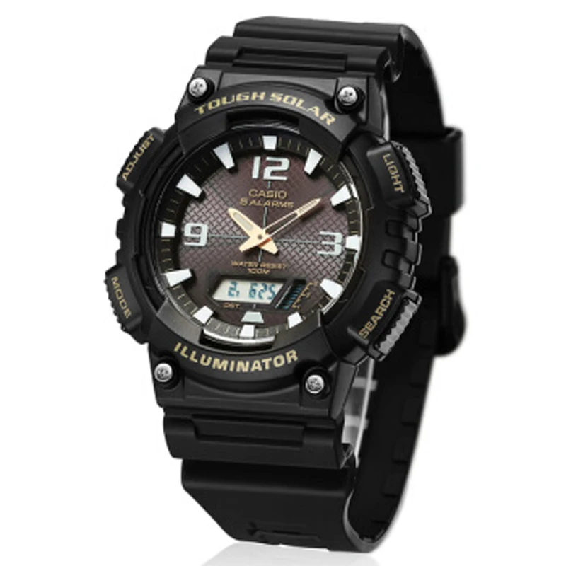 CASIO Часы Армия relogios Для мужчин кварцевые наручные часы AQ-S810W-1A спортивные Плавание сзади Солнечный свет Мощность резинкой - Цвет: AQ-S810W-1B