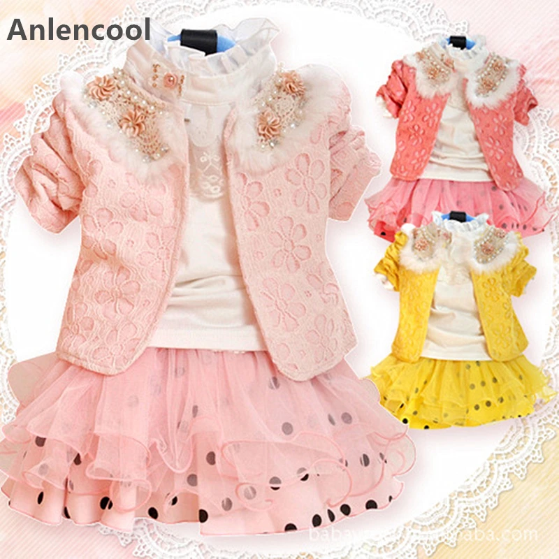 

Anlencool Sale Rushed Roupas Meninos Free Shipping Brand Children's Clothing Dress Suit Baby Girl Sets Girls Spring Clothes set