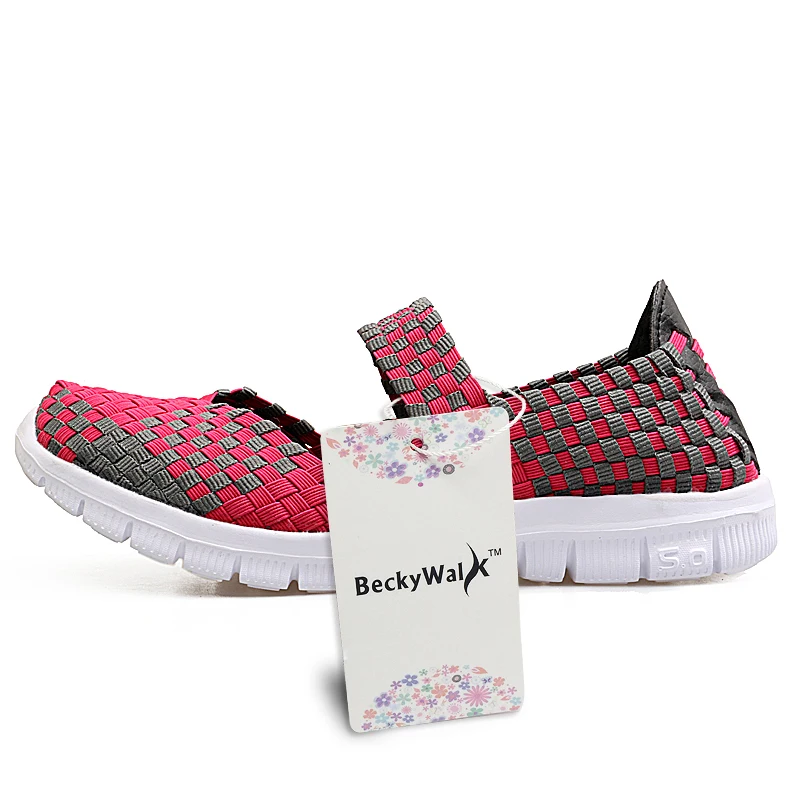 Туфли BeckyWalk женские на плоской подошве Повседневная дышащая обувь лоферы разные