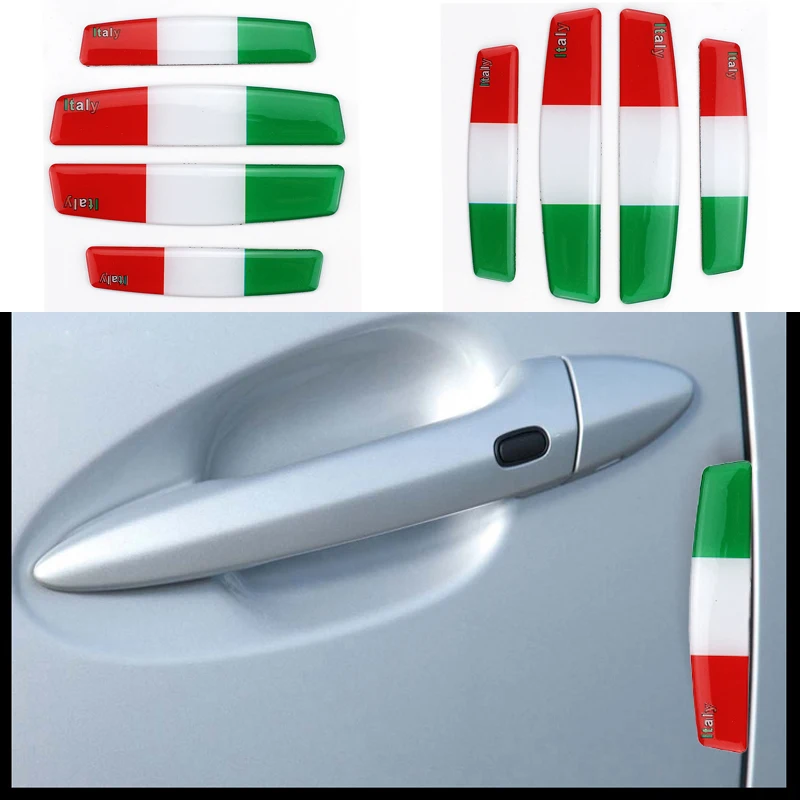 

Универсальные 3D наклейки с итальянским флагом для автомобиля, защита от столкновений, полоски для защиты от царапин, аксессуары для тюнинга...